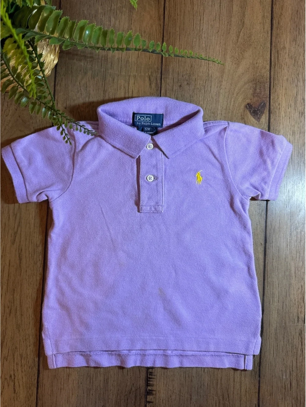 Polo Ralph Lauren Boys Lavender Polo Shirt 12 Months